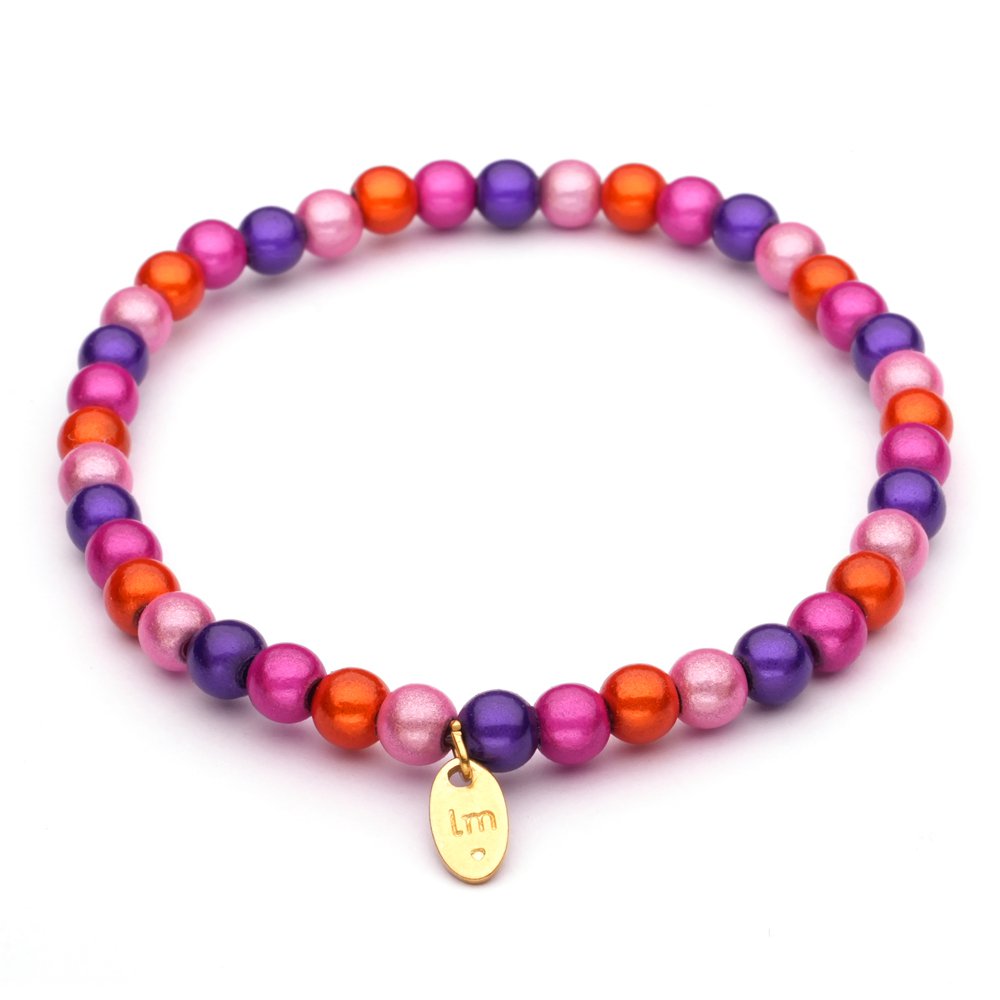 LizzyMae Armband Galaxy Pearl Orange/Pink/Lila - Lot83
