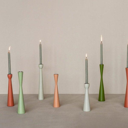 Kerzenhalter sandglass matt seladon 30 cm - Kinta