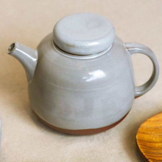 Teekanne Soft S cer rot mit grauer Glasur 900ml - Kinta