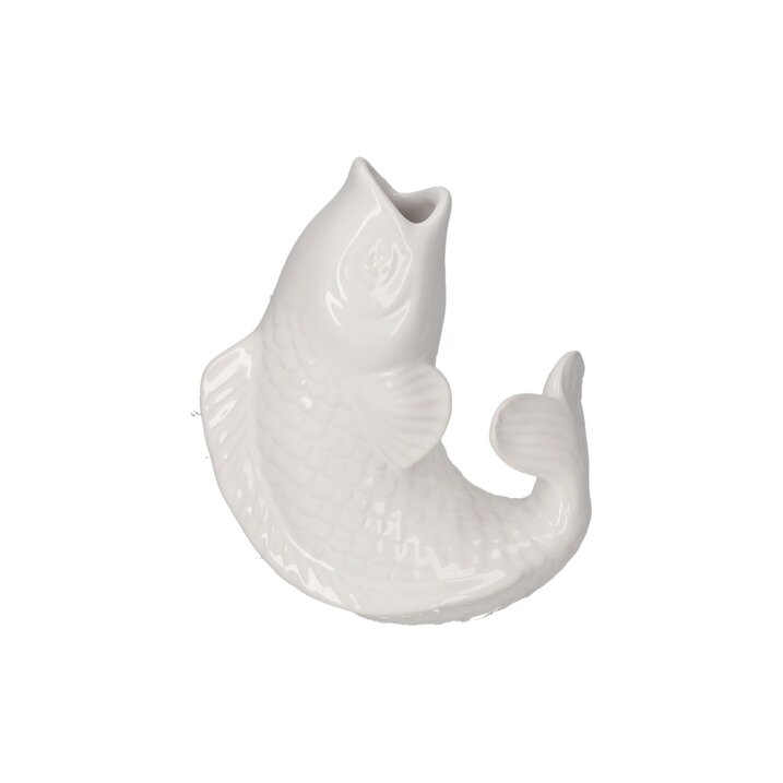 Mamsell Koi Fisch Vase weiß klein - Giftcompany