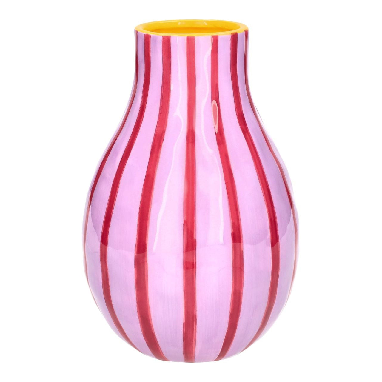 Artisan Vase gestreift Lila/ pink - Giftcompany