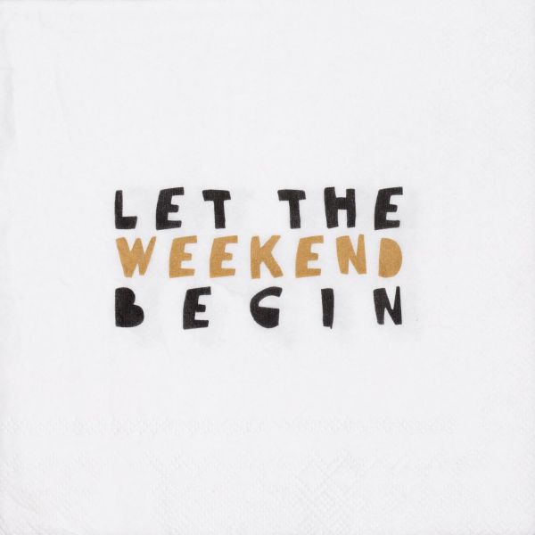 Cocktailservietten "Let the weekend begin" - Räder