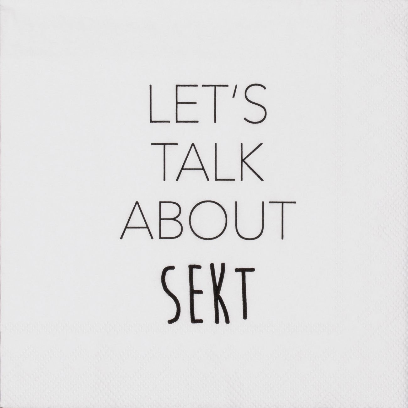 Cocktailservietten "Let's talk about Sekt" - Räder