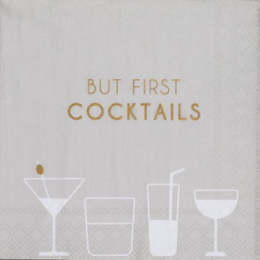 Cocktailservietten "But first Cocktails" - Räder