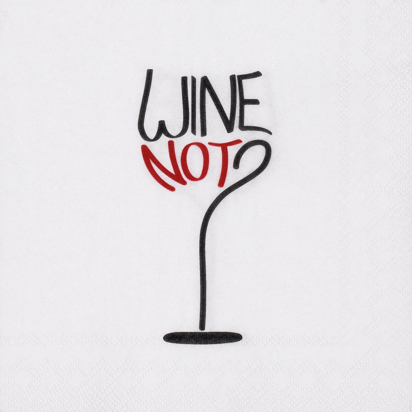 Cocktailserviette "Wine not?" - Räder