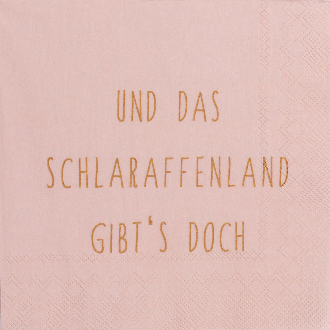 Serviette "Und das Schlaraffenland gibt´s doch" - Räder