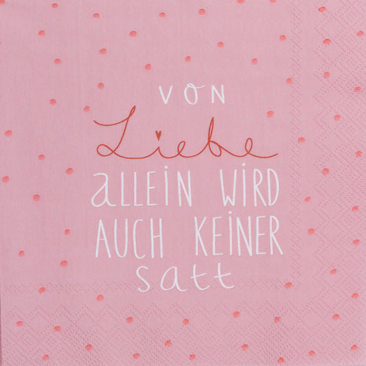 Servietten rosa "Von Liebe allein" - Räder