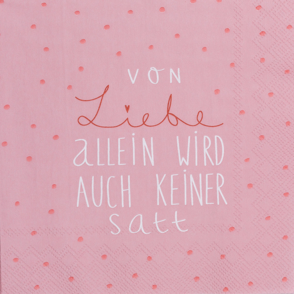 Servietten rosa "Von Liebe allein" - Räder
