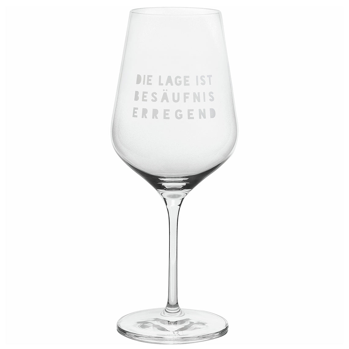 Weinglas "Die Lage ist besäufniserregend" - Räder