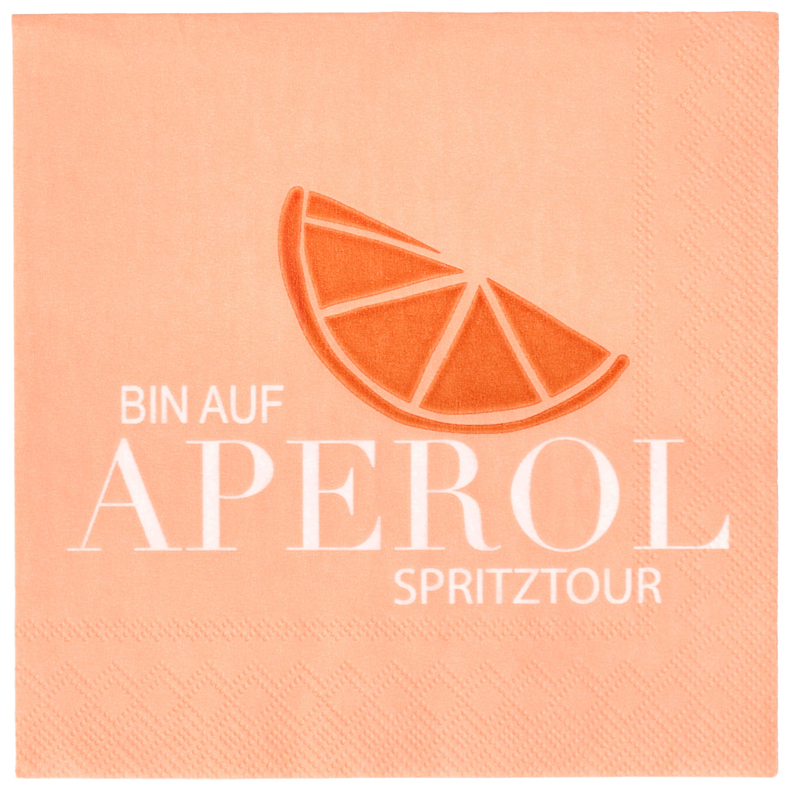 Cocktailserviette "Bin auf Aperol..." - Räder