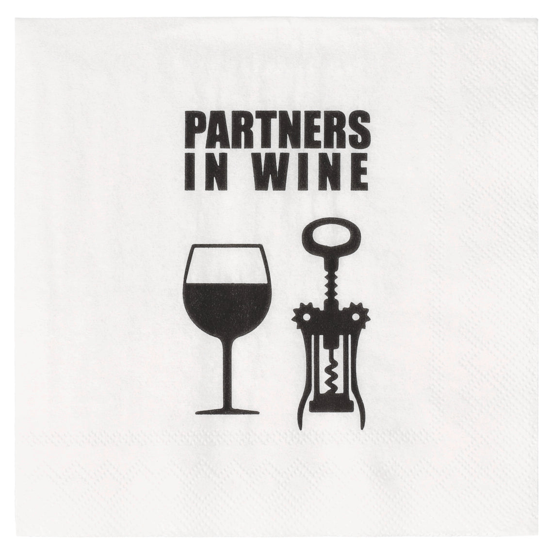 Cocktailserviette "Partners in Wine" - Räder