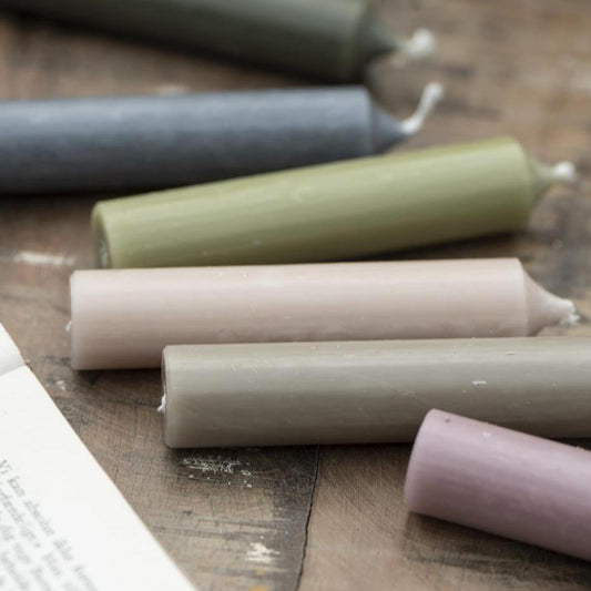 Stabkerze sand rustikal 5er Set - Ib Laursen