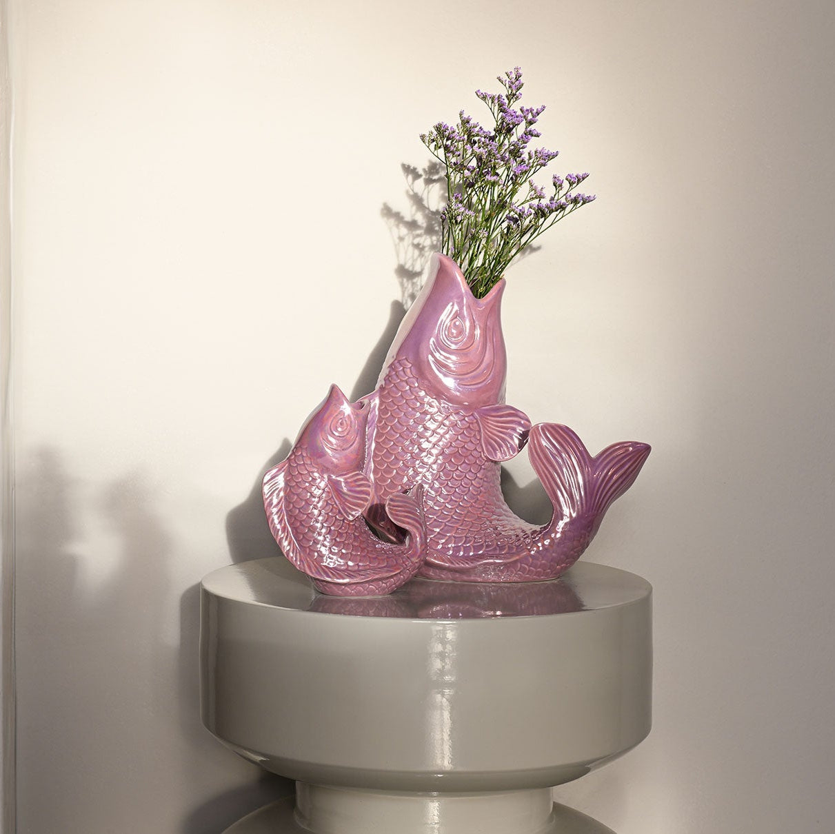 Mamsell Koi Fisch Vase weiß klein - Giftcompany
