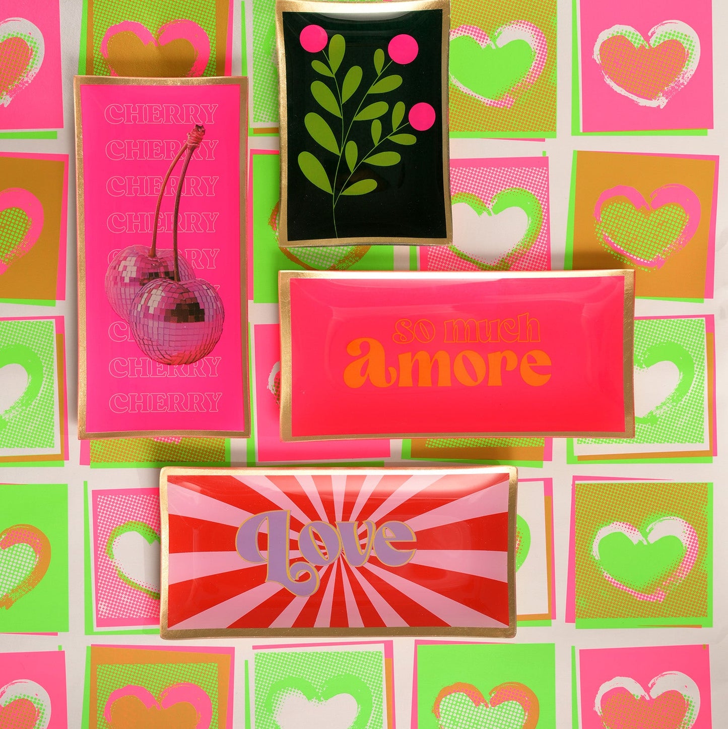 Love Plates M "Hummer" rosa/ rot - Giftcompany