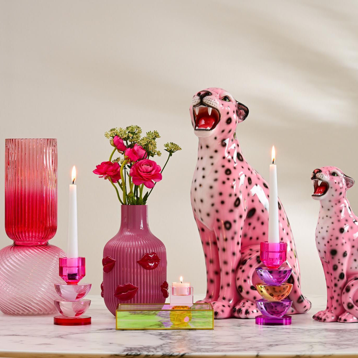 L'amour Vase Lippen rosa - Giftcompany