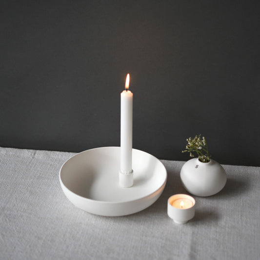 Kerzenständer mittel weiß Lidatorp - Storefactory