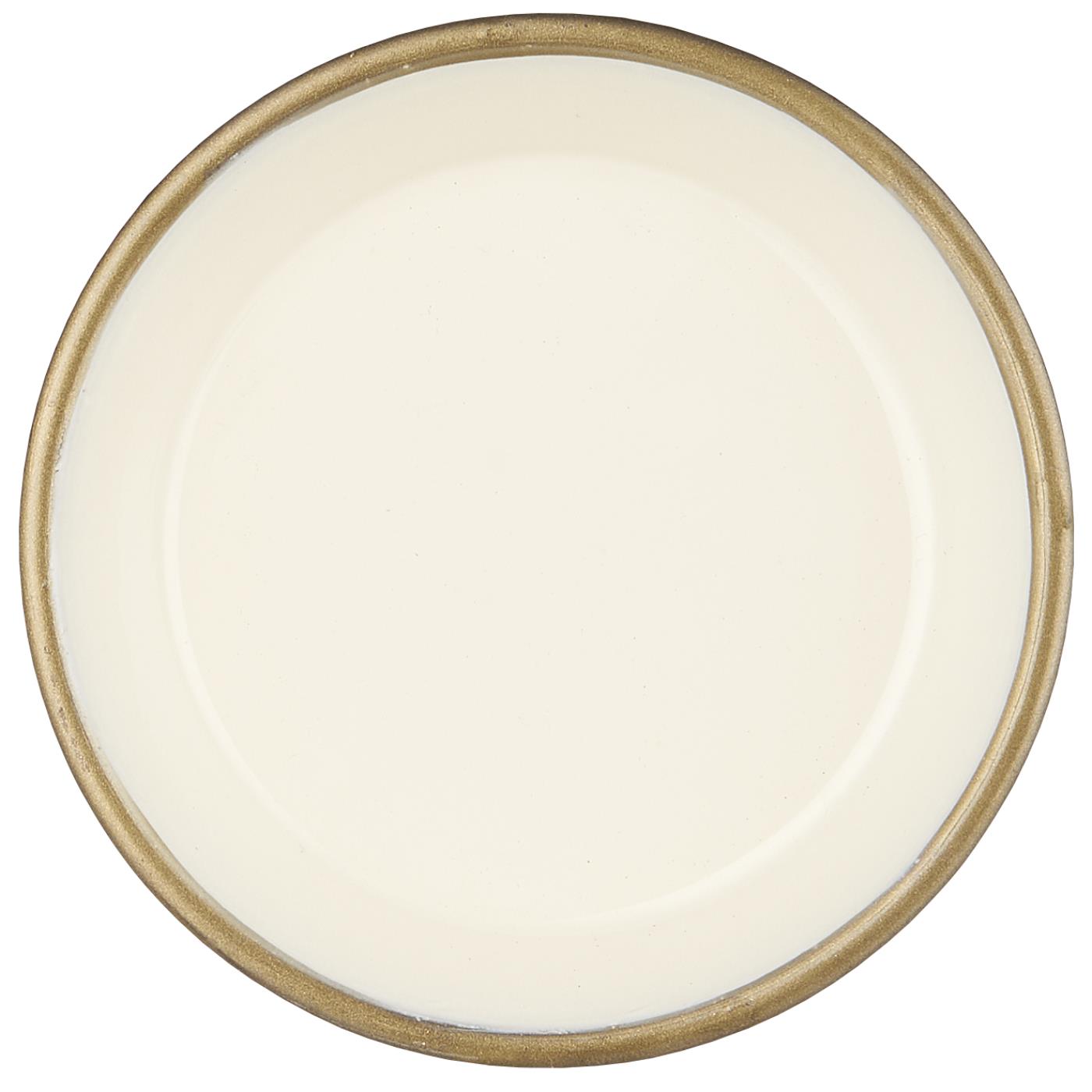 Tablett rund butter cream innen schräge Kante - Ib Laursen