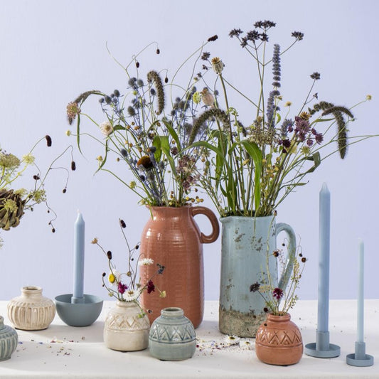 Kerzenhalter klein für Stabkerze blau - Ib Laursen