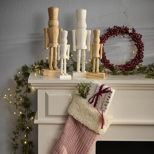 Figur Nussknacker abgerundete Füße weiß klein - Ib Laursen