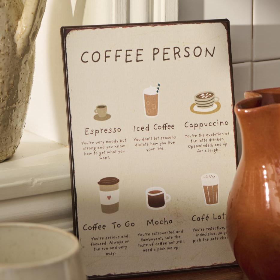 Metallschild "Coffee Person" - Ib Laursen