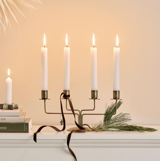 Stabkerze weiß rustikal Ø:2,2 - Ib Laursen