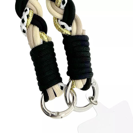 Handykette lang - Schwarz/Beige - LOT83