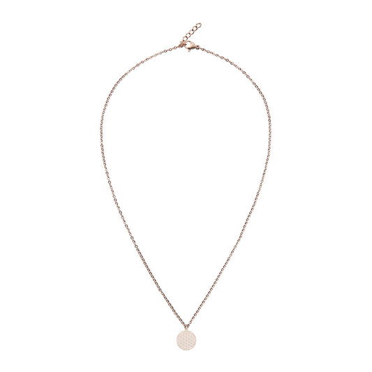 Halskette - Blume des Lebens rosévergoldet