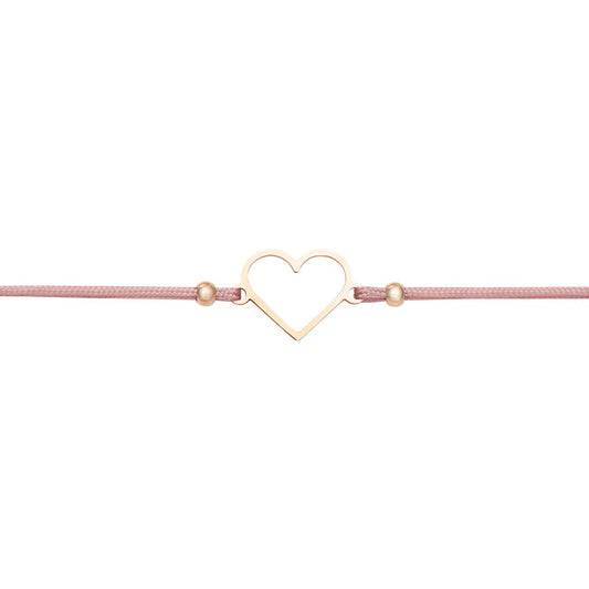 Armband - "Be Happy" - rosévergoldet - Herz
