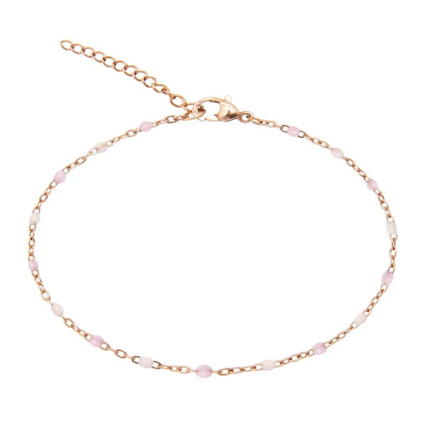Armband - "Just for you" - rosévergoldet - rosa