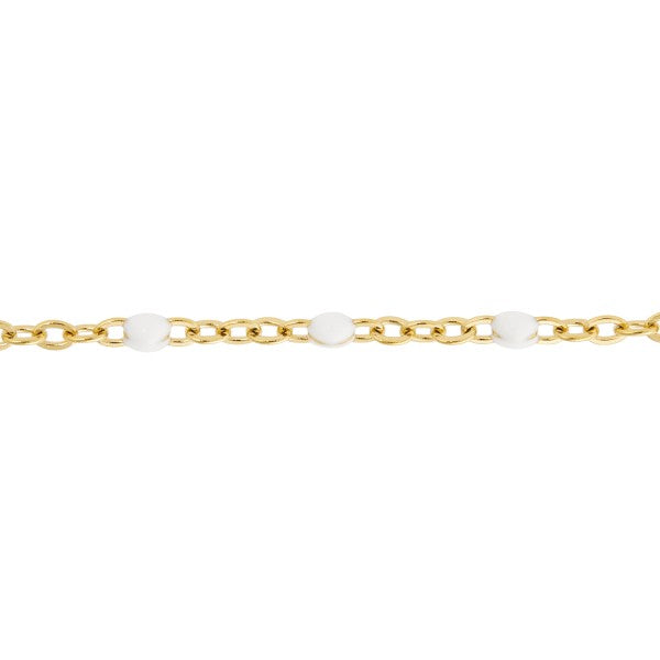 Armband - "Just for you" - vergoldet - weiß