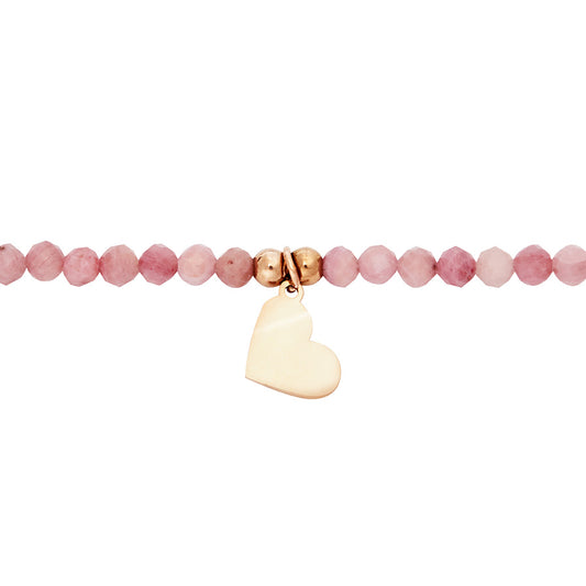 Armband - "nature love" - Thulit - rosévergoldet - Herz