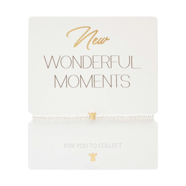 Armband - "New Wonderful Moments" - vergoldet - Schutzengel