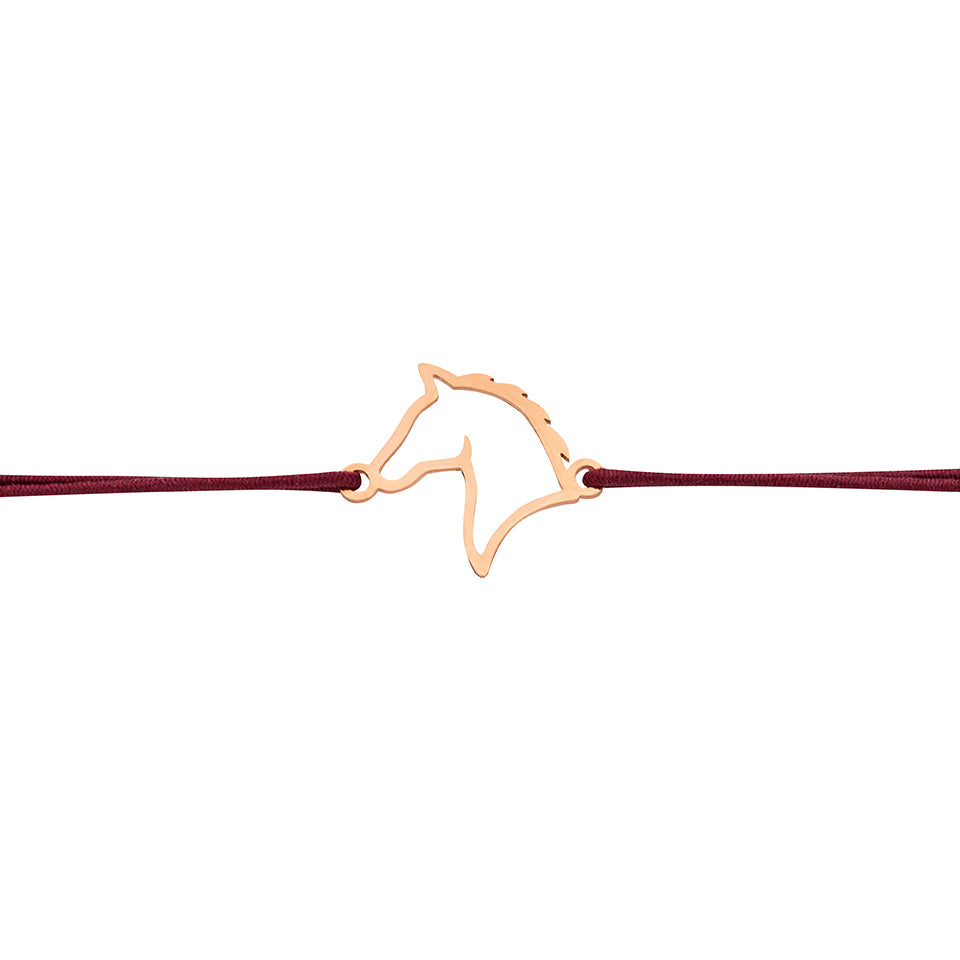 Armband - "little companion“ - rosévergoldet - Pferd