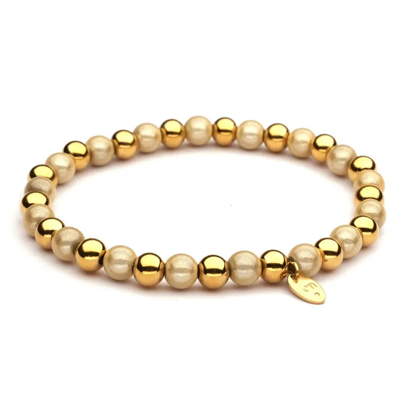 LizzyMae Armband stainless steel - Gold/Zart Gelb - Lot83