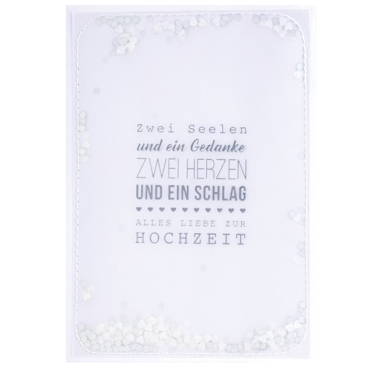 Konfettikarte "Zwei Seelen und ein Gedanke" - Räder