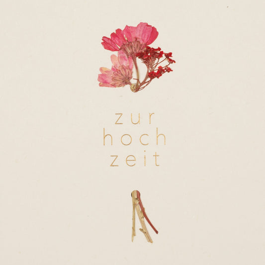 Blütezeitkarte "Zur Hochzeit" - Räder