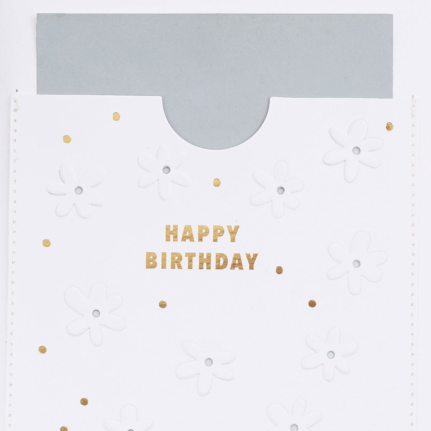 Blütenprägung "Happy Birthday" - Räder