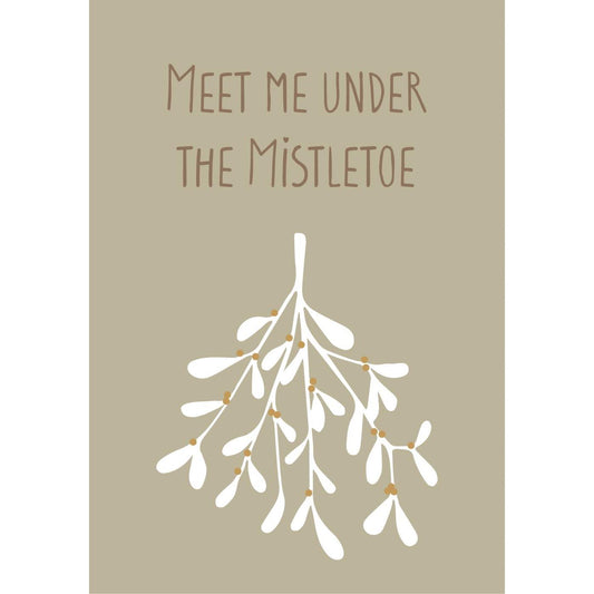 Metallschild "Meet me under the Mistletoe" - Ib Laursen