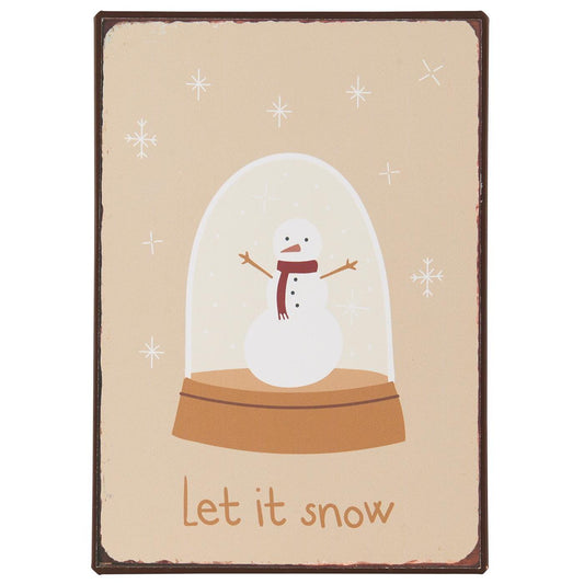 Metallschild "Let it snow" - Ib Laursen