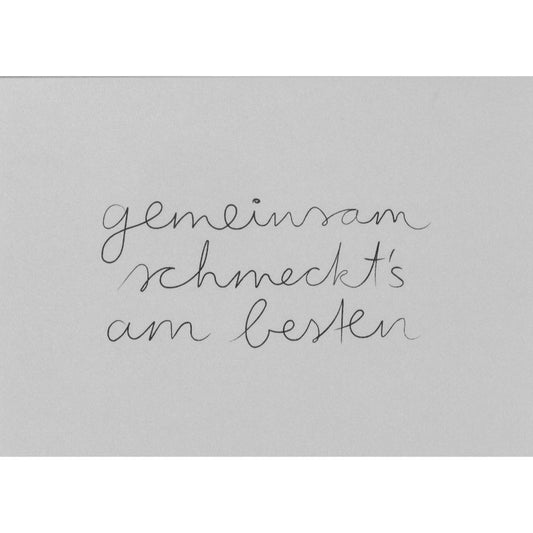 Karte Tischgesellschaft "Gemeinsam schmeckt´s am besten" - Räder