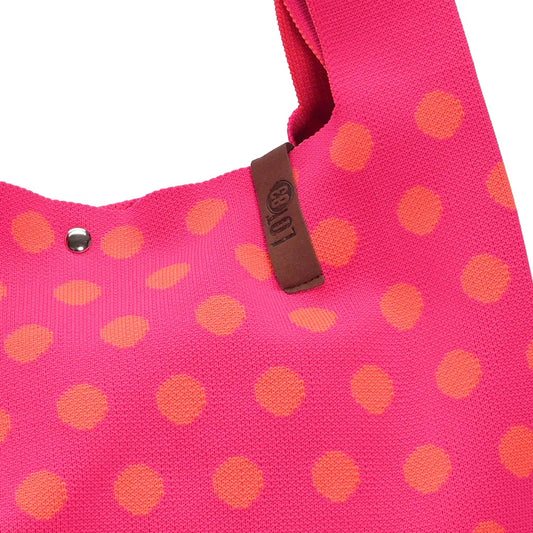 Shopper Lois - Punkte Muster Pink/Orange - LOT83