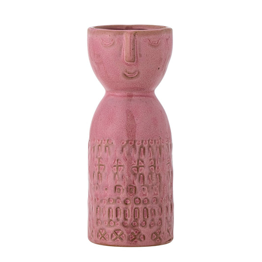 Embla Vase Pink Steingut - Bloomingville