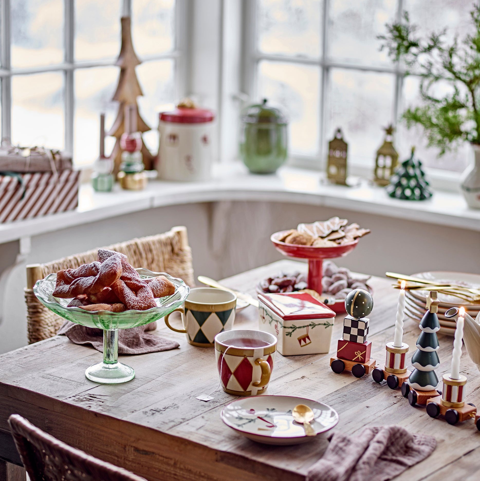 Vadim Deko Weihnachtsmann Zug grün - Bloomingville