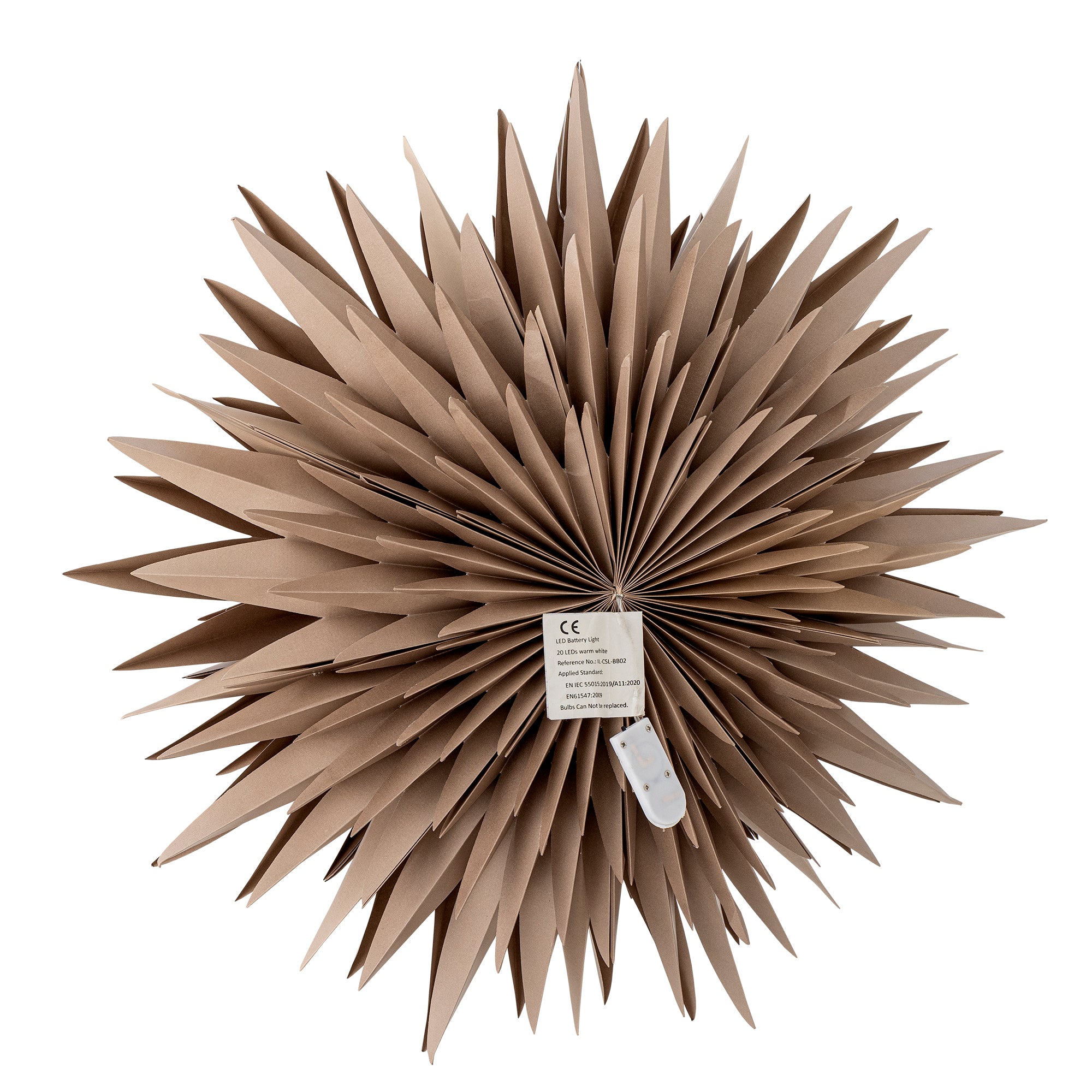 Elijas Stern mit LED Licht braun - Bloomingville