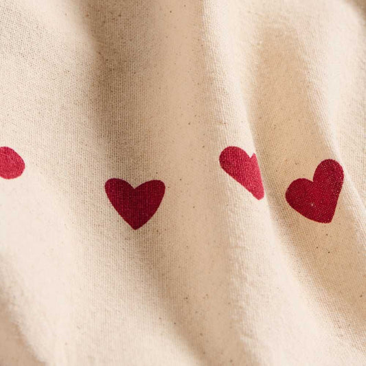 Geschirrtuch Emma natur mit roten Herzen - Ib Laursen