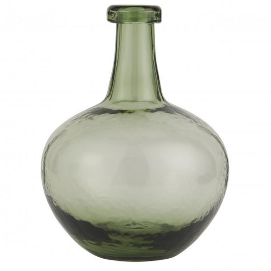 Glasballon grünes Glas mundgeblasen bauchig - Ib Laursen