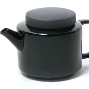 Teekanne L 950 ml glänzend mit mattem schwarzen Deckel - Kinta