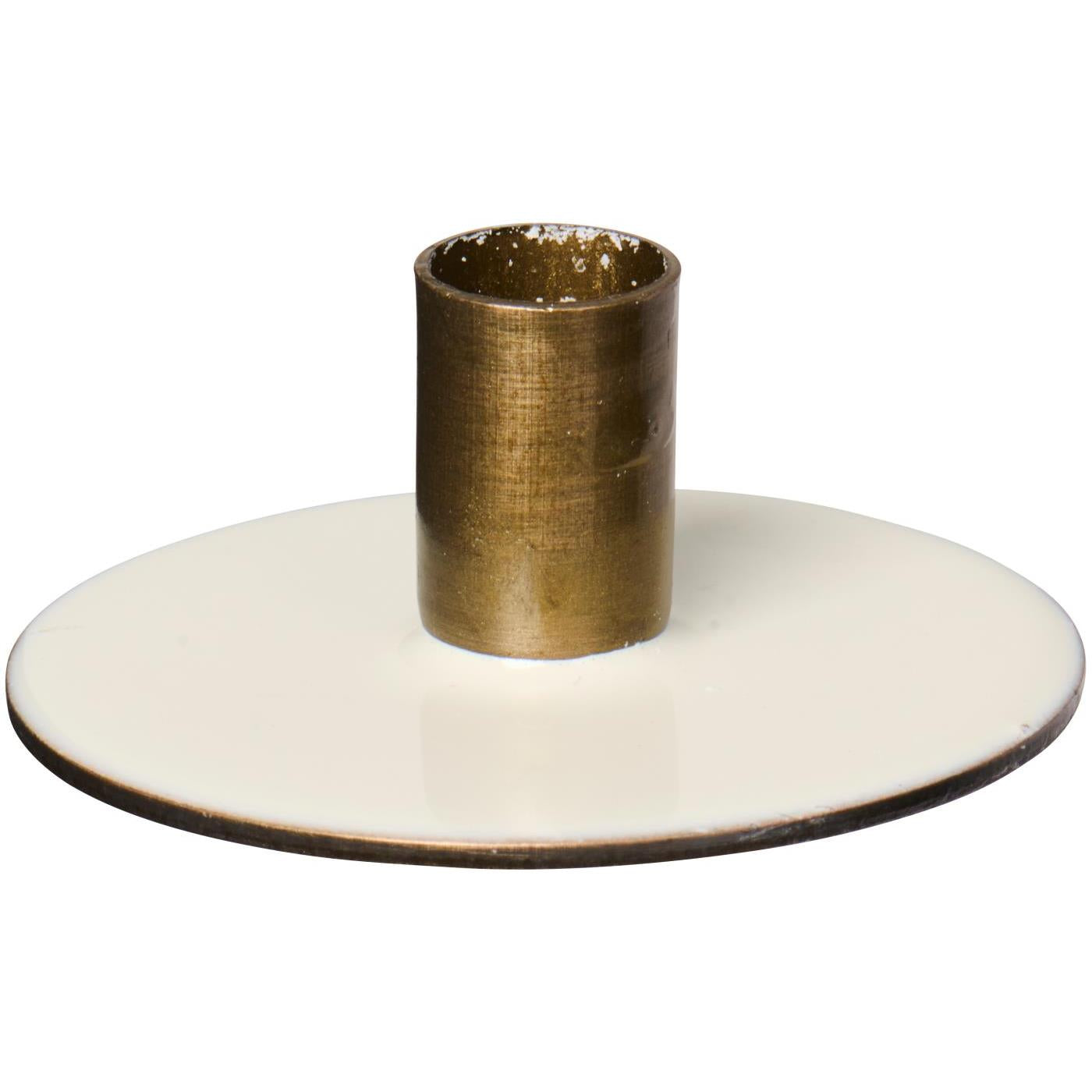 Kerzenhalter 2-farbig butter cream 2 Stk - Ib Laursen