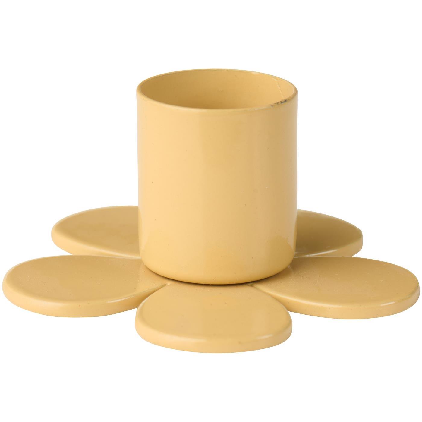 Kerzenhalter blumenförmig cafe cream 2 Stk - Ib Laursen