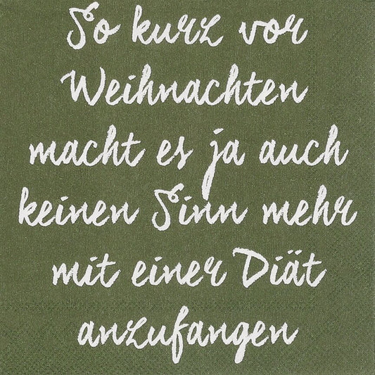 Cocktailservietten "So kurz vor Weihnachten" - Räder